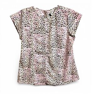 Kardashian Kollection Pink Leopard Print Top - Size Medium